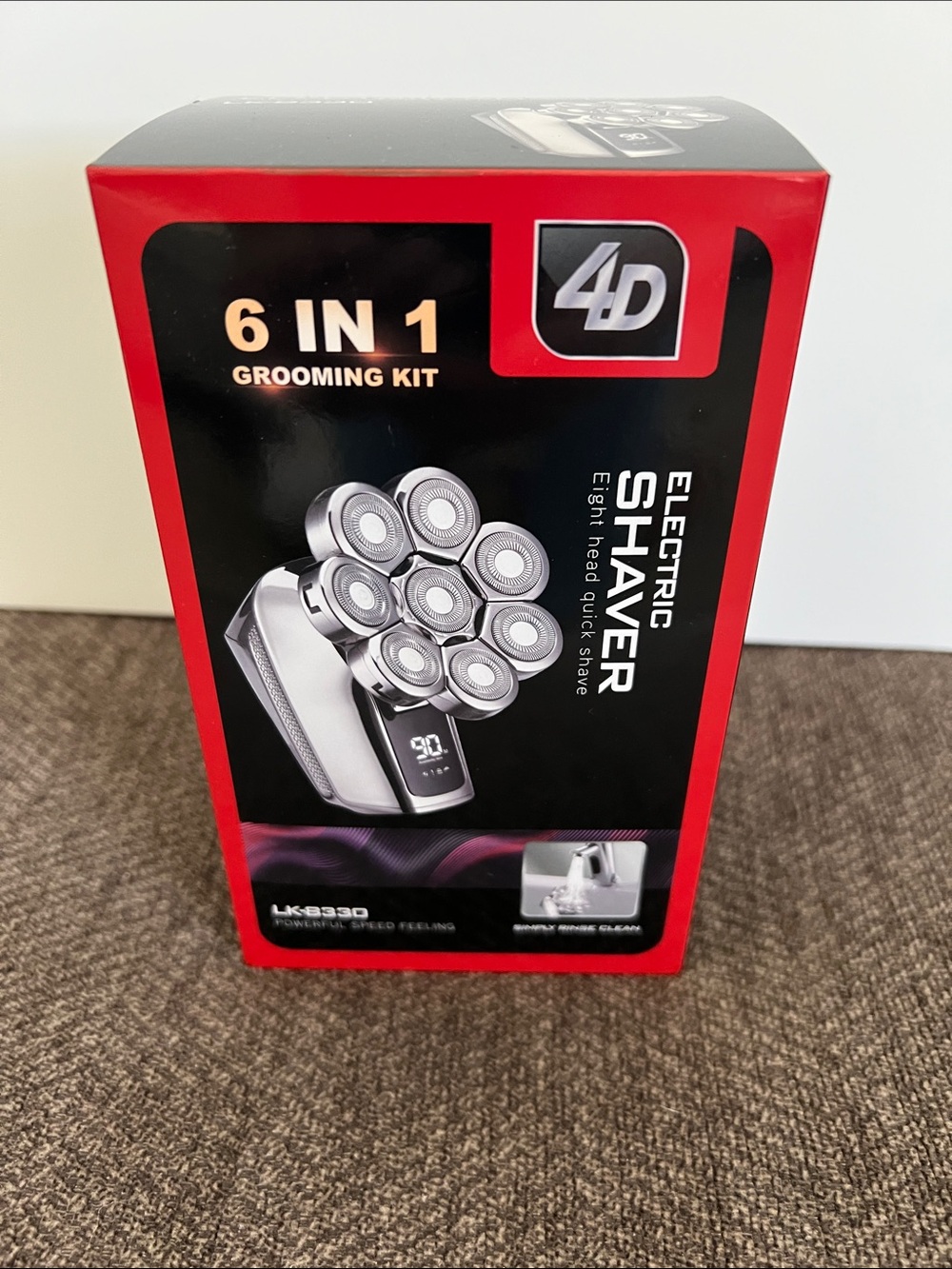 6-in-1 Electric Shaver Grooming Kit - Silver & Black by 4D